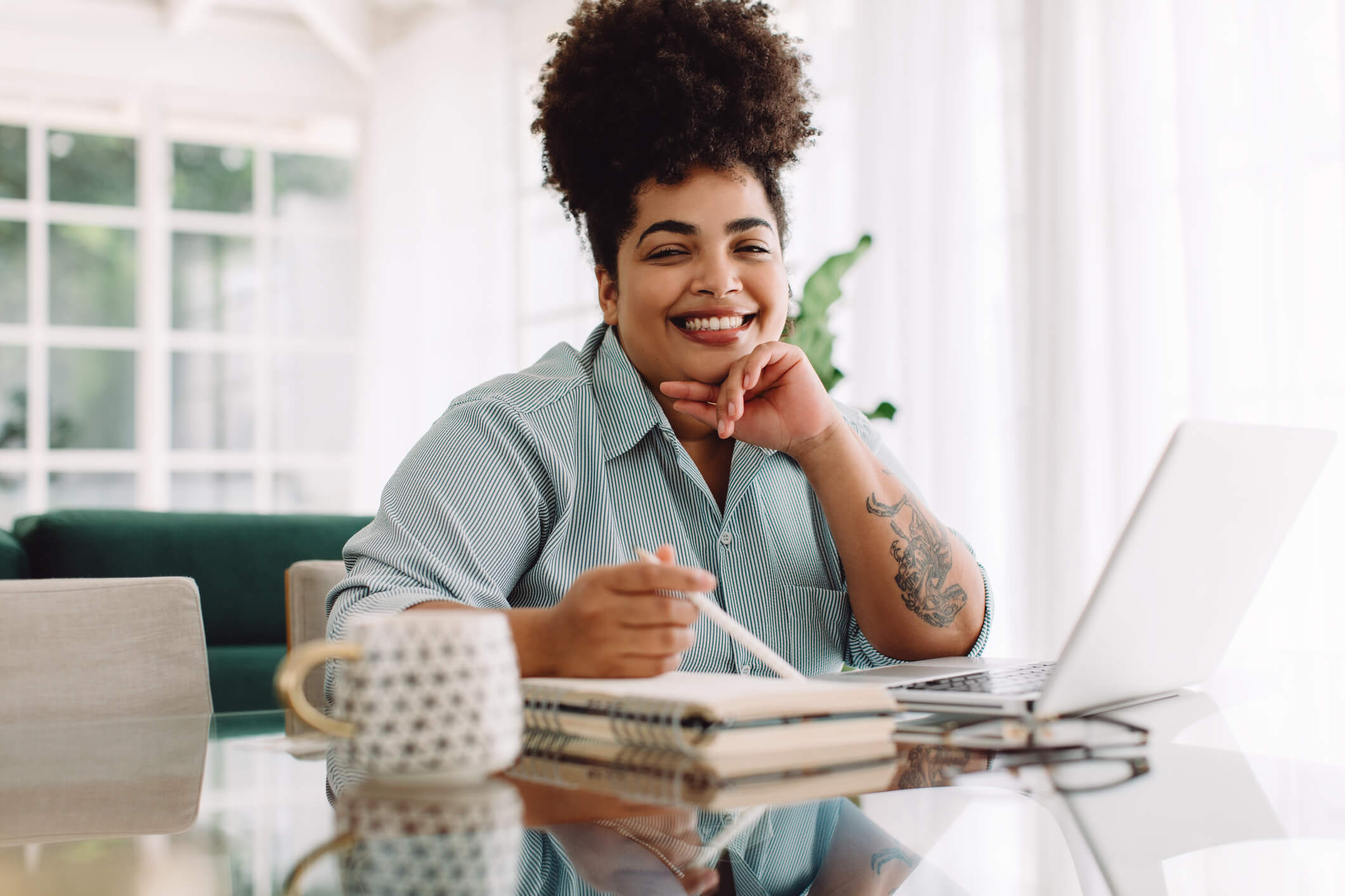 woman-smiling-working-from-home